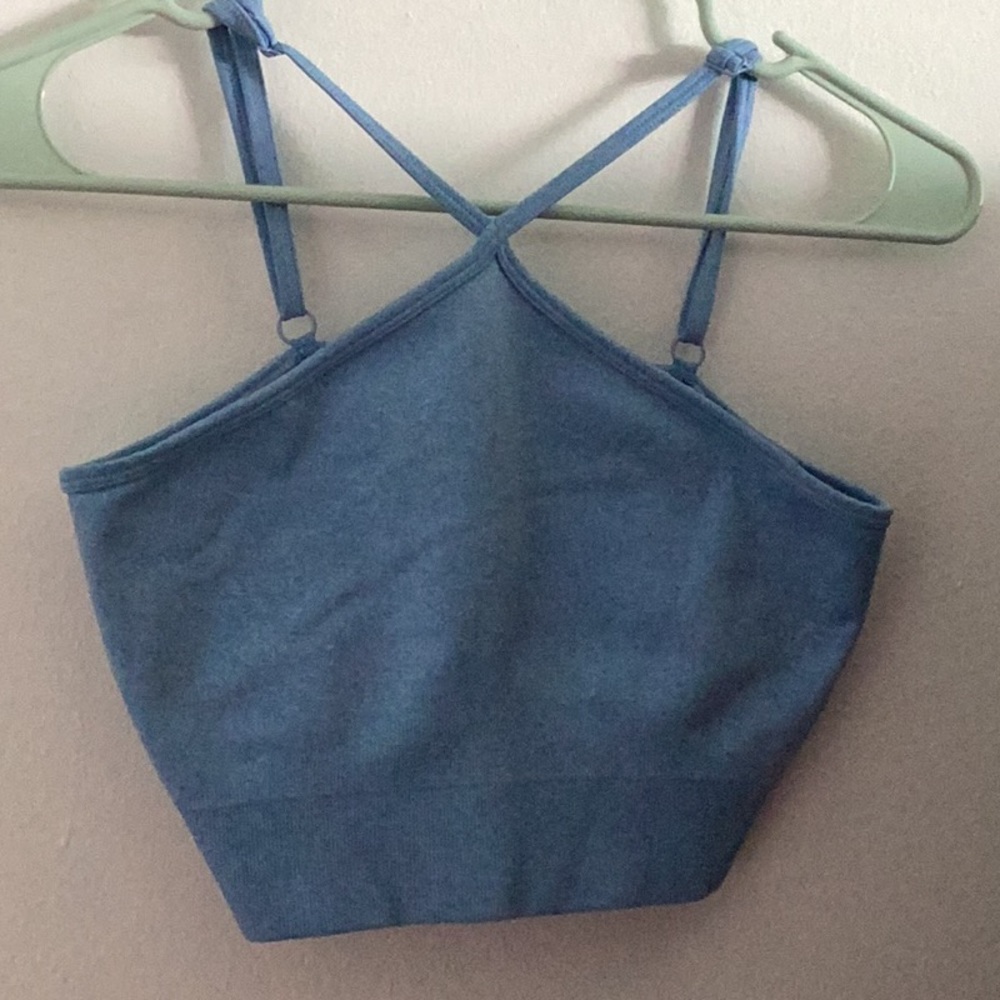 Blue workout top